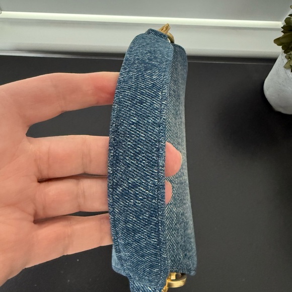 NWOT Lauren Ralph Lauren Washed Denim Small Tayler Crossbody Bag✨ Brand New - Picture 15 of 16